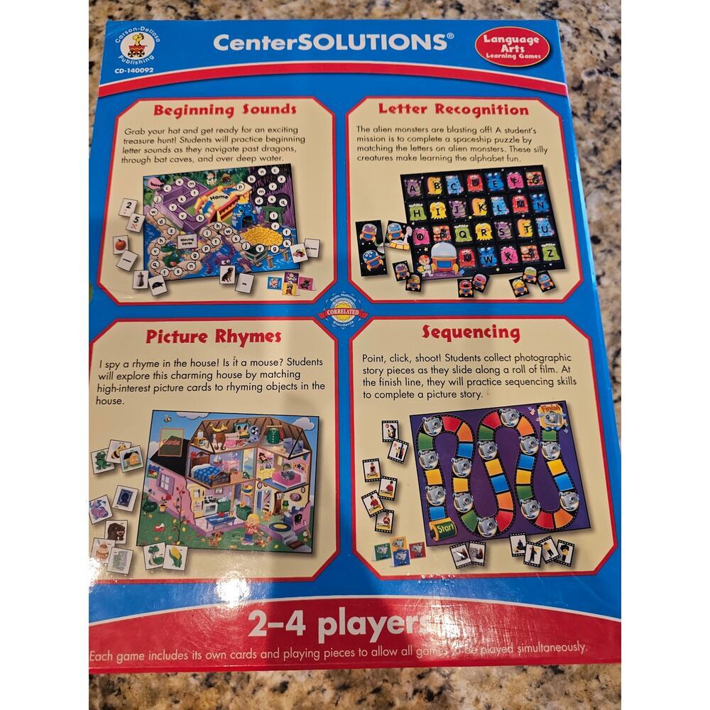 Language Arts Learning Games Pk pre owned, complete reading skills pre k - Picture 6 of 6